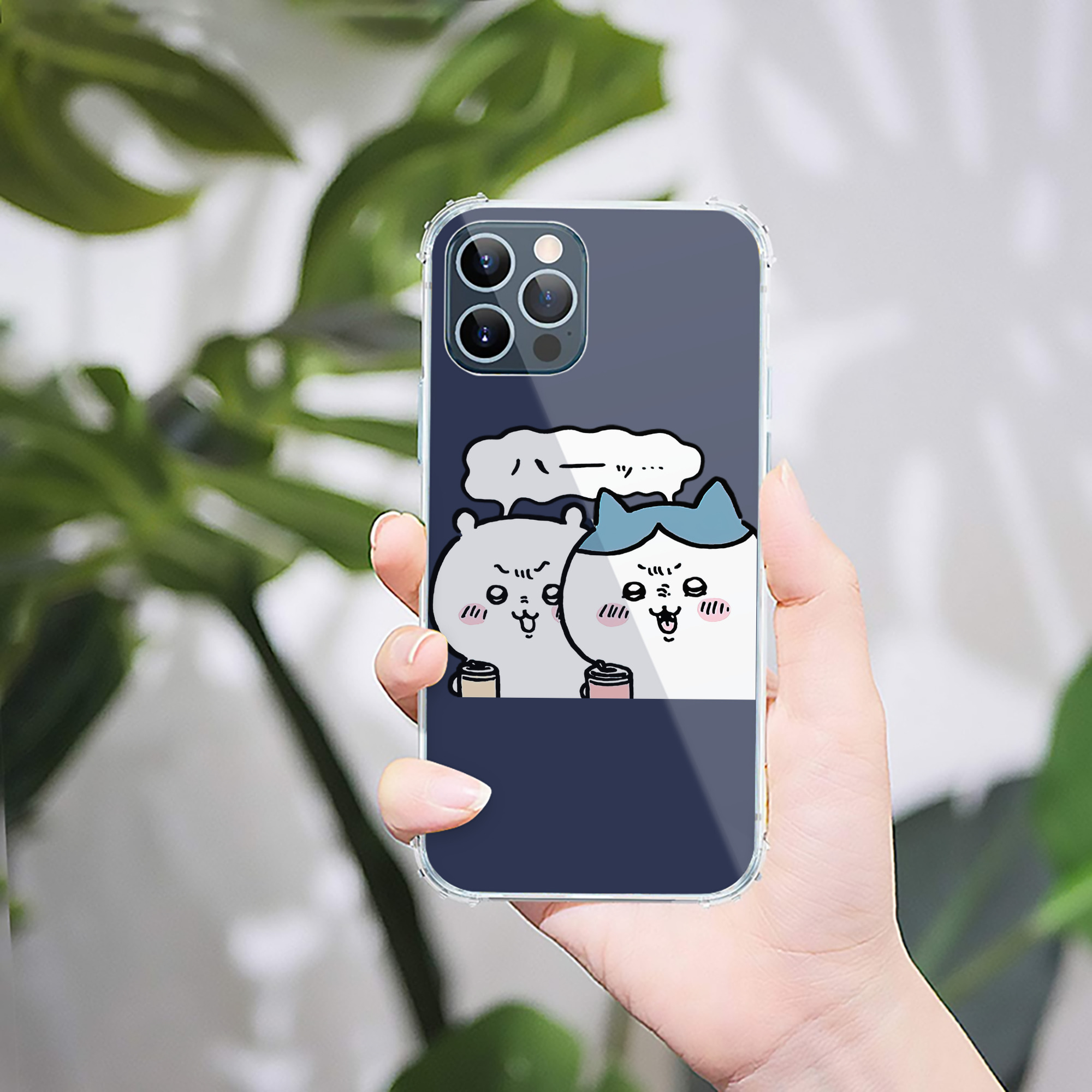 （画像用） ちいかわ ハチワレ Chii-kawa hachiware 【iPhone 12シリーズ対応】透明スマホケース（クリアソフトケース）